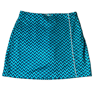 🌼 5/$25 Sale 🌼 Lady Hagen Blue and Teal Herringbone Golf Skort Wrap Detail